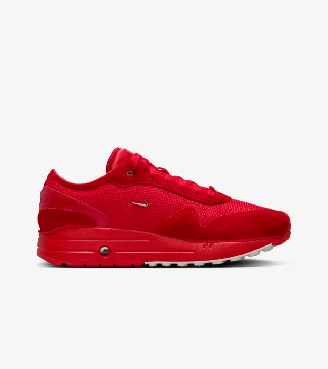 AIR MAX 1 X JACQUEMUS UNIVERSITY RED AND METALLIC SILVER (W)