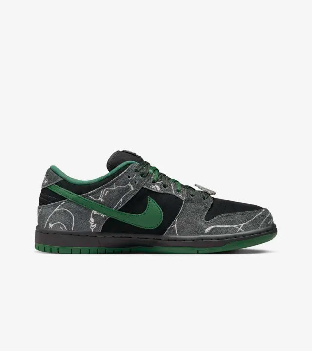 NIKE SB DUNK LOW PRO X THERE ANTHRACITE AND GORGE GREEN