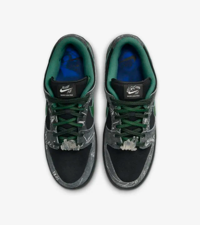 NIKE SB DUNK LOW PRO X THERE ANTHRACITE AND GORGE GREEN