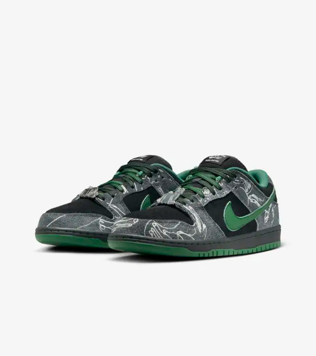 NIKE SB DUNK LOW PRO X THERE ANTHRACITE AND GORGE GREEN